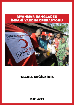 myanmar-bangladeş insani yardım operasyonu yalnız