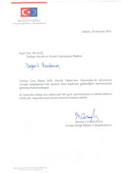 Sayın Nur Ala ALİŞ, - T&uuml;rkiye Atıcılık ve Avcılık Federasyonu