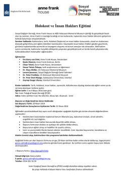 Holokost ve İnsan Hakları Eğitimi