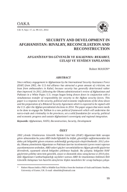 Security and Development in Afghanistan: Rivalry