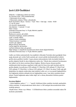 Şerit LED &Ouml;zellikleri