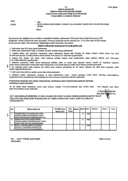 T.C 17.01 .2014 SAĞLIK BAKANLIĞI T&Uuml;RKİYE KAMU