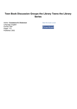 Teen Book Discussion Groups the Library Teens the Library Series