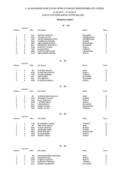 4. ULUSLARARSI RUMİ &Ccedil;OCUK SPOR OYUNLARI