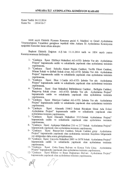 Ankara Valiliği Komisyon Kararları 7