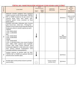 tübitak, bap, farabi projelerine aktarılan tutarı hesaba alma iş süreci