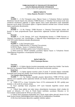 BAŞKENT &Uuml;NİVERSİTESİ - TOBB Ekonomi ve Teknoloji &Uuml;niversitesi