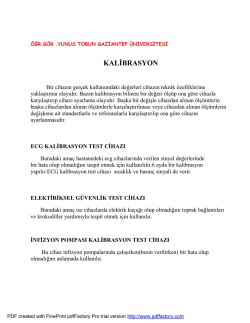 KALİBRASYON - Gaziantep &Uuml;niversitesi