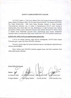 Konut tahsis Komisyonu Kararı