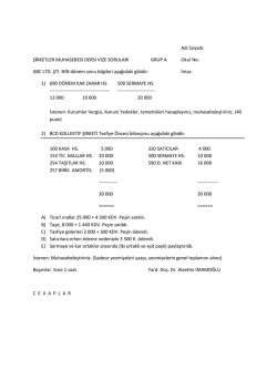 Sorular - Yrd.Do&ccedil;.Dr. Alaettin İMAMOĞLU