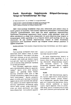 Panik Bozukluğu Sağaltımında Bilişsel-Davranış&ccedil;ı