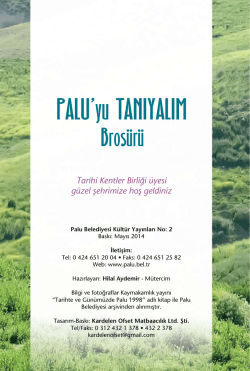 Canım Memleketim Palu (Pdf)