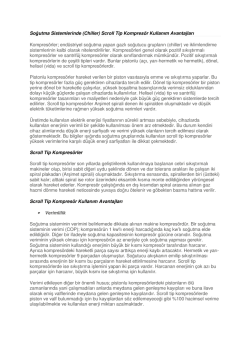 Chiller Cihazlarında Scroll Tip Kompres&ouml;r Kullanımının Avantajları