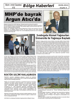 B&ouml;lge Haberleri 30/06.2014 - bizim ivrindi gazetesi haber sitesi