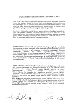 BALIKESİR ÜNİVERSİTESİ KURUM İDARİ - Türk Eğitim-Sen