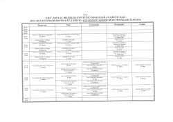 2014-2015 Egitim &Ouml;ğretim G&uuml;z Yarıyılı Sosyoloji Doktora Ders