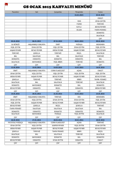 Ocak 2015 kahvaltı