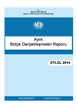 2014 Eyl&uuml;l Ayı B&uuml;t&ccedil;e Ger&ccedil;ekleşmeleri Raporu