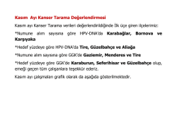 Kasım ayı &ccedil;alışmaları