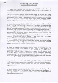 2014 YILI- İmar Komisyon Raporu