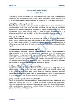 Ekonomide Ge&ccedil;en Hafta