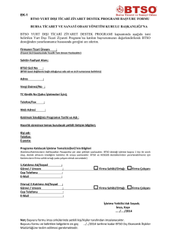 ek-1 btso yurt dışı ticari ziyaret destek programı başvuru formu bursa