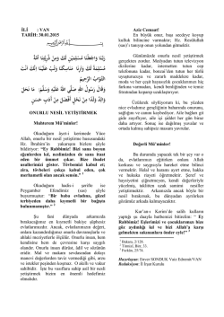 Onurlu Nesil Yetiştirmek