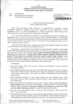 Temel İhale Mevzuatı Eğitimi - T&uuml;rkiye Kamu Hastaneleri Kurumu