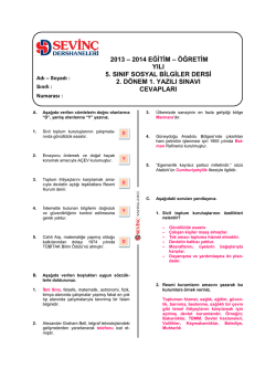 8. Sınıf deneme sınavı