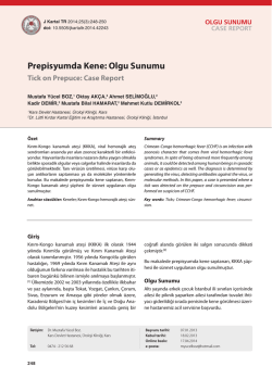 Prepisyumda Kene: Olgu Sunumu Tick on Prepuce