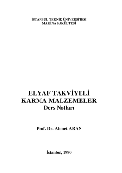ELYAF TAKVİYELİ KARMA MALZEMELER