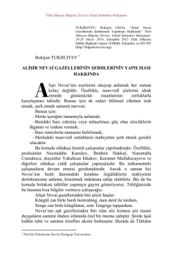 Bokijon TUKHLIYEV ALİŞİR NEVAİ