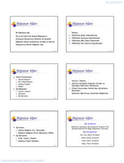 Bilgisayar Ağları Bilgisayar Ağları Bilgisayar Ağları Bilgisayar Ağları