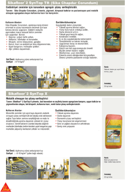 Sikafloor&reg;2 SynTop TR (Sika Chapdur Gorunclum)
