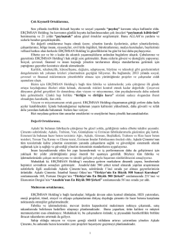 2013 yılı y&ouml;netim kurulu faaliyet raporu