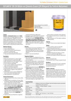 1 su yalıtım sıstemlerı