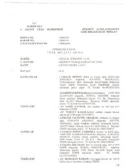 1&not;.C. KARŞWAKA 4. AsLıYE cEıA MAHKEMESİ