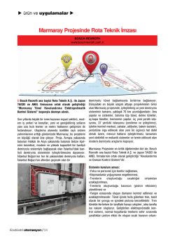 Marmaray Projesinde Rota Teknik İmzası