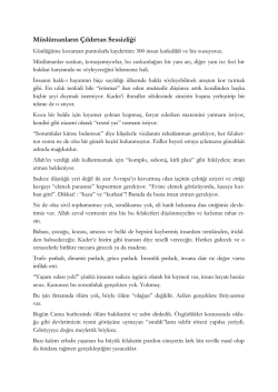 M&uuml;sl&uuml;manların &Ccedil;ıldırtan Sessizliği