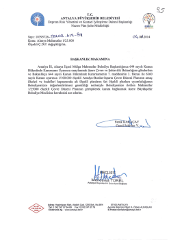 G&uuml;ndemin 95.Maddesi - Antalya Belediyesi