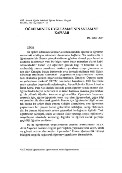6c&ldquo;: RETMENLiK UYGULAMASININ ANLAM VE