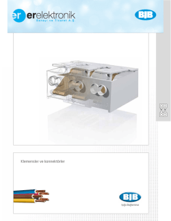 Klemensler ve konnekt&ouml;rler