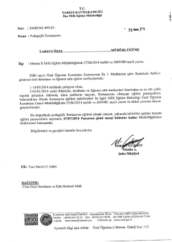 İl&ccedil;e Milli Eğitim M&uuml;d&uuml;rl&uuml;ğ&uuml; Yazısı - tarsus il&ccedil;e mill&icirc; eğitim m&uuml;d&uuml;rl&uuml;ğ&uuml;