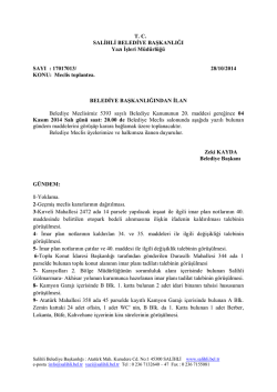 28/10/2014 KONU: Meclis toplantısı. BE