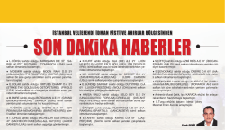 SON DAKiKA HABERLER