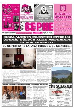 13.09.2014 Tarihli Cephe Gazetesi