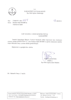 Gap Anadolu Lisesi Müdürlüğüne