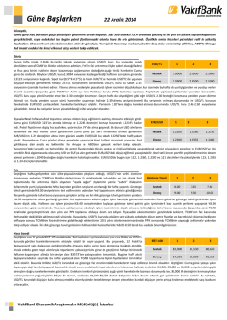 22 Aralık 2014 G&uuml;ne Başlarken
