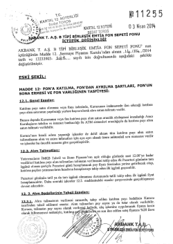 İ&ccedil; T&uuml;z&uuml;k Tadil Metni(Nisan2014)