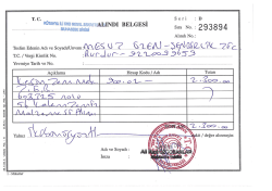 Alındı Makbuzları 4 Adet